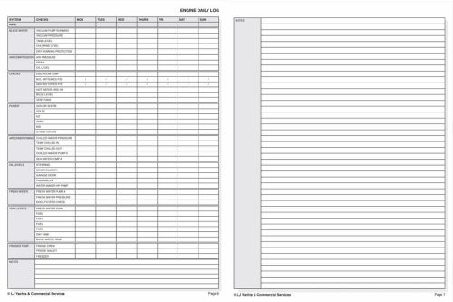 Bluewater Premium Engine Daily Logbook - Image 2