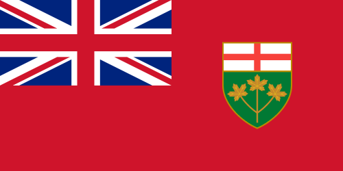 Flag Ontario 12x18 in - Printed