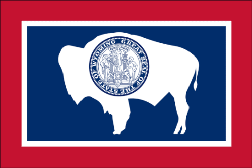 Flag Wyoming 12x18 in - Printed