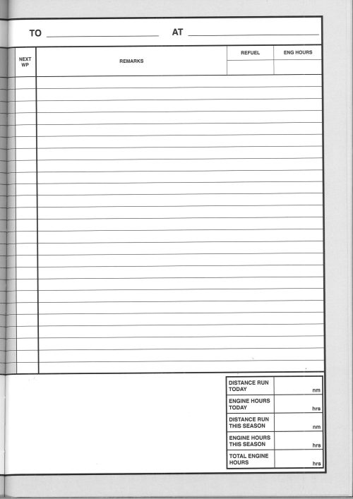 Logbook For Cruising Under Sail (Navy Blue) - Image 3