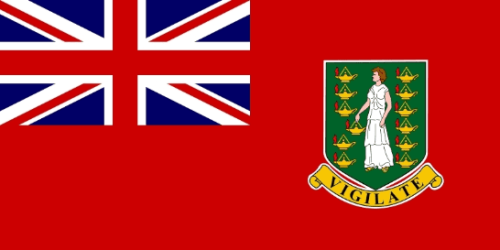 Flag BVI British Virgin Red  12 X 18 PRINTED