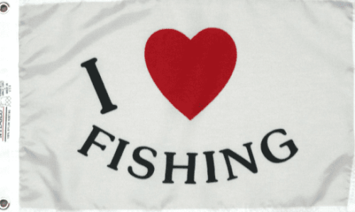 Flag I Love Fishing 12x18 in