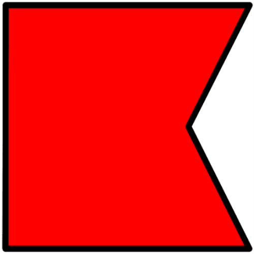 Flag B Bravo Size 0 12 X 15 Refueling - Rope and Toggle