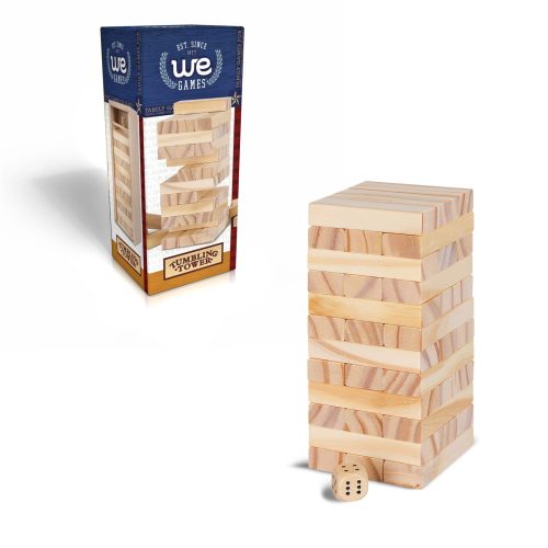 Tumbling Tower 54 Wood Blocks Game: 12"