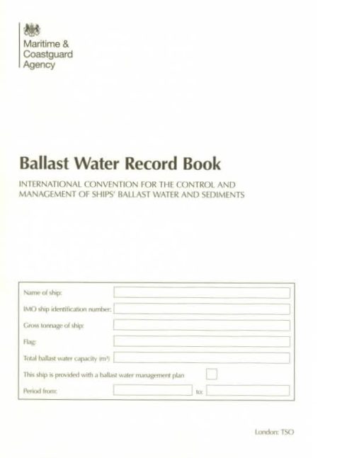 MCA Water Ballast Record Logbook