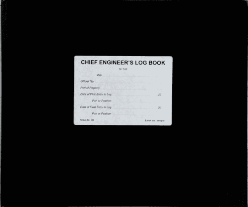 Logbook Chief Engineer's Log 90 Days