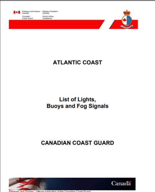 CHS List of Lights Atlantic