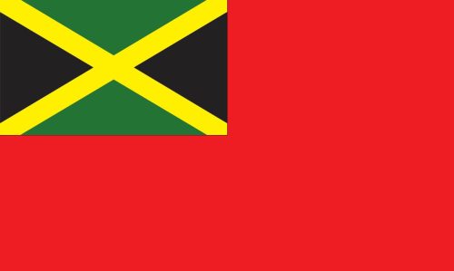 Flag Jamaica Red Ensign 5x8 ft - Premium Sewn Nylon