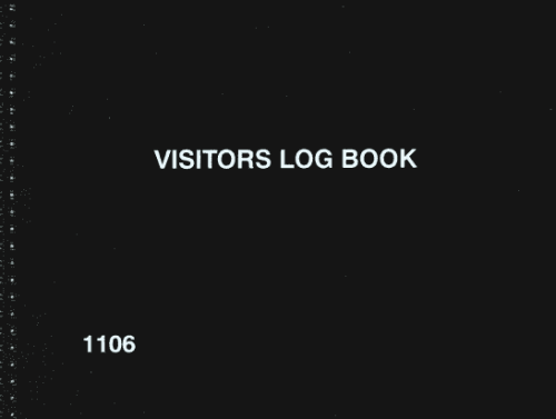 Visitors Black Spiral Bound Logbook