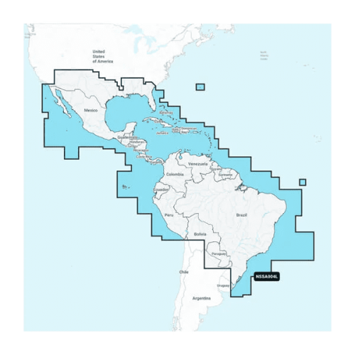 Garmin-Navionics NSSA004L MEXICO, CARIBBEAN to BRAZIL