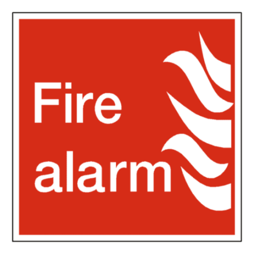 Fire Alarm Call Point Sign 50MM X 50MM No Text