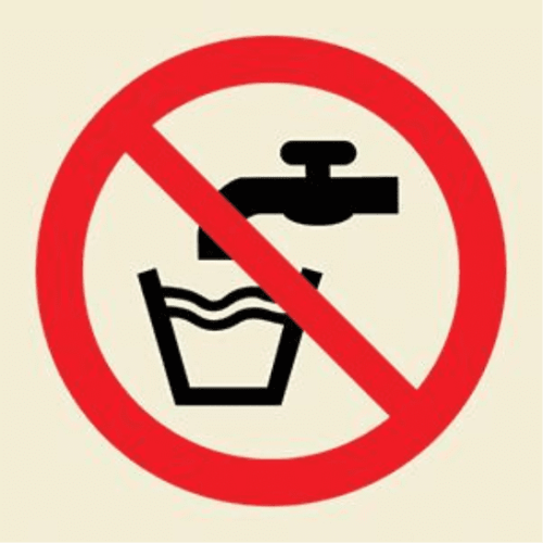 Do Not Drink Sign 50MM X 50MM Vinyl