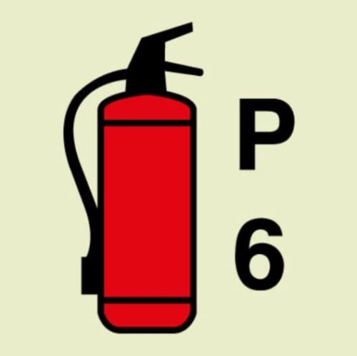 Powder Fire Extinguisher 6KG 50MM X 50MM Vinyl