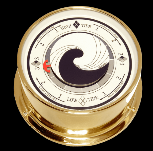 Downeaster "The Wave"  Tide Clock Brass