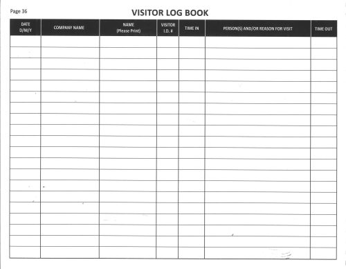 Visitors Black Spiral Bound Logbook - Image 2