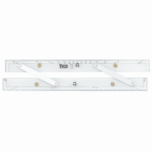 Weems 15" Parallel Rulers Brushed Aluminium Arms