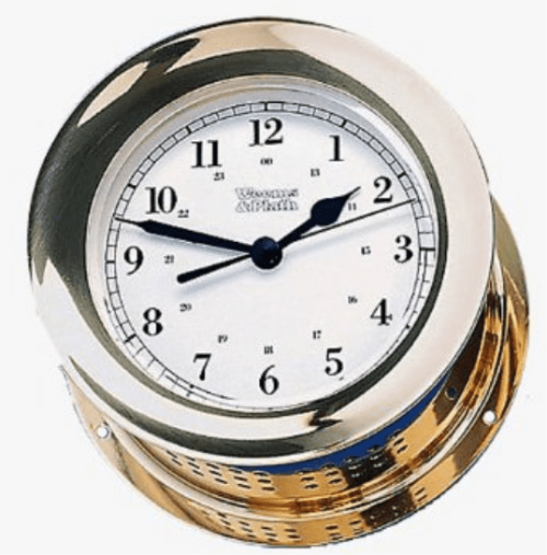 Weems Atlantis Quartz Brass Clock