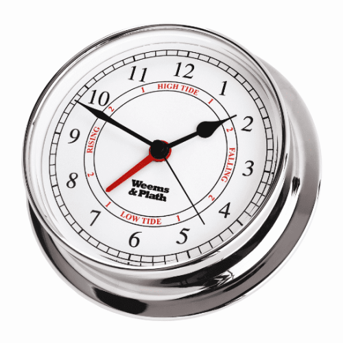 Weems Endurance 125 Time & Tide Chrome Clock