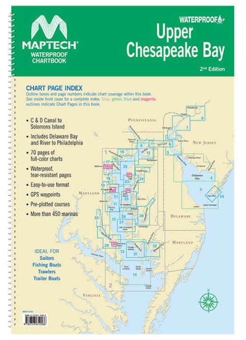 Maptech Waterproof Chartbook Upper Chesapeake Bay 2nd Edition