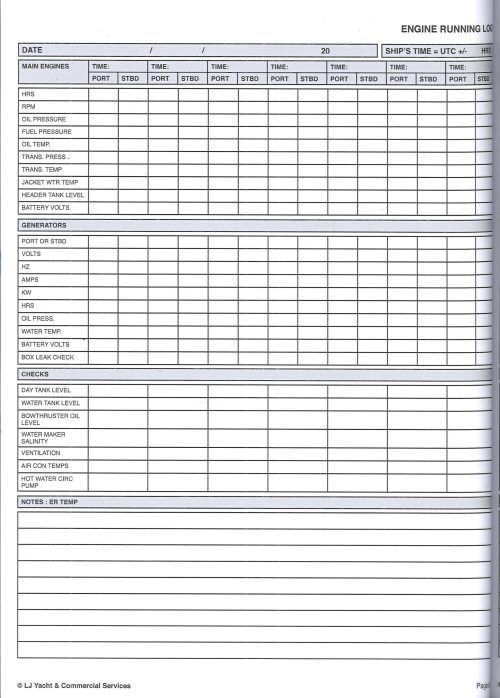 Bluewater Premium Engine Running Logbook - Image 2