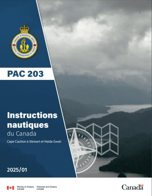 CHS SDIR PAC 203F Cape Caution to Stewart and Haida Gwaii 2025/01 (French)