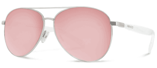 ABACO Sunglasses- Style:  Burton  Color: Silver/Wht/RoseGold