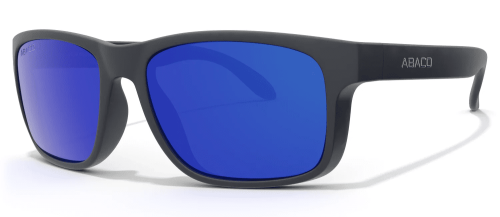 ABACO Sunglasses- Style:  Seaport H2O+  Color: Matte Black/ Blue
