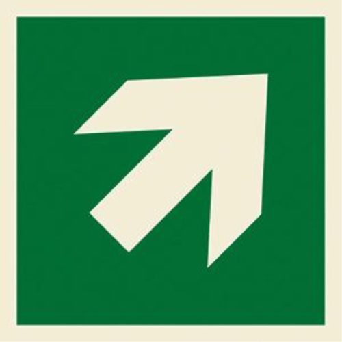 Arrow Diagonal Sign 50MM X 50MM Vinyl