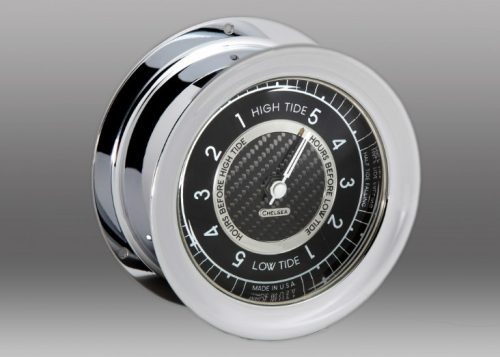 Chelsea 4.5" Carbon Fiber Tide Clock CHROME (Special Order Only)