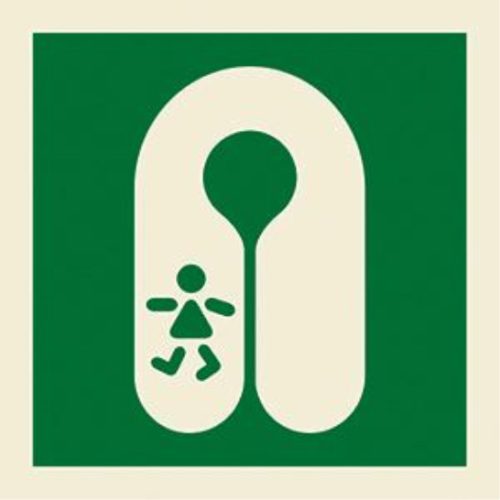 Childs Lifejacket Sign 50MM X 50MM No Text
